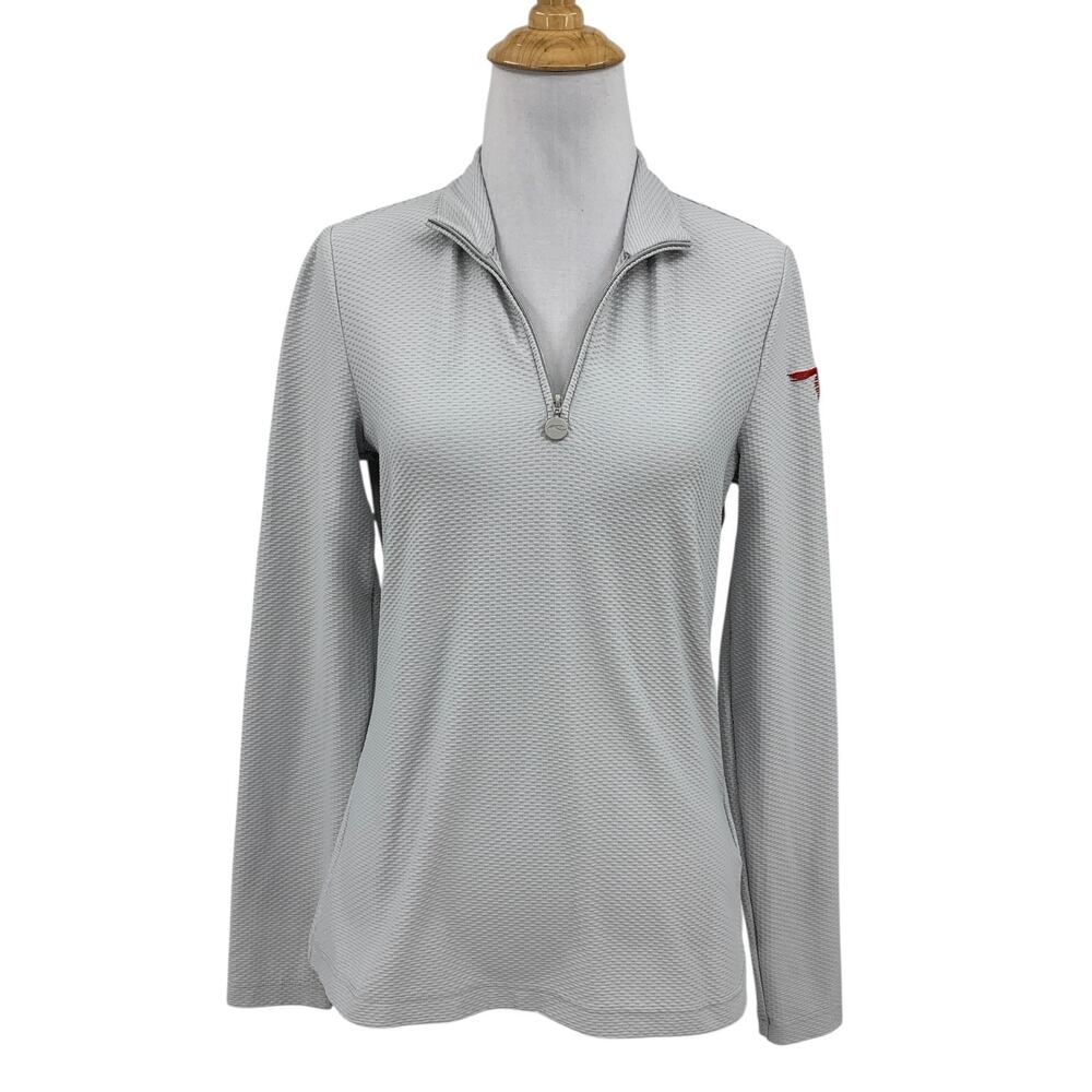 KJUS Sweatshirt Womens XS Extra Small Shadow Seoul Midlayer Half Zip Mock *LOGO